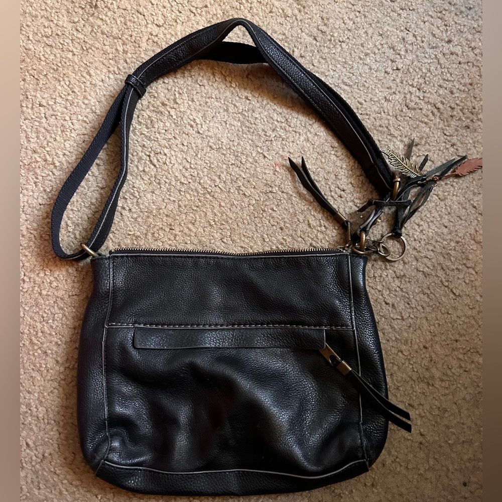 The Sak Black Leather Crossbody Purse